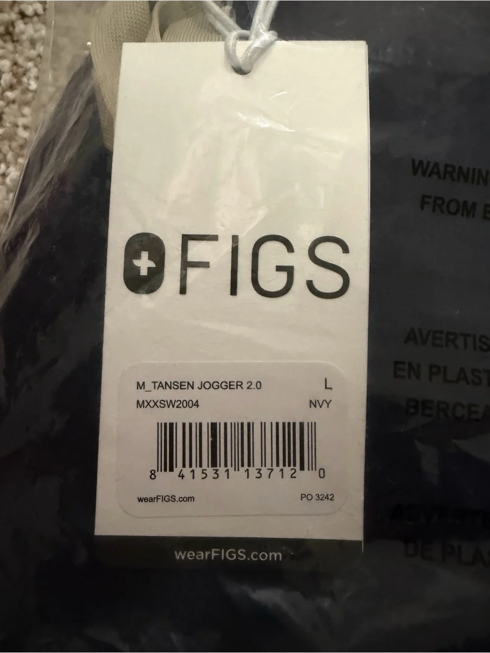 FIGS Men’s Tansen Jogger 2.0 Scrub Pants Navy Size L NWT
